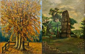 G. Gosztonyi (20th century) Oil on board  Study of a tree in Autumn, signed and dated 1991 lower