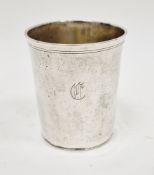 Germam white metal beaker, with presentation engraving Grossvater Ladenburgs Kinderbecher fur