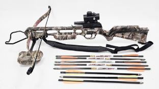 Jaguar EZ crossbow in soft case together with five 396 Swift arrows and three further arrows