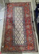 Persian beige ground rug with central floral lattice, multiple herati and floral borders 190cm x