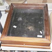 Late 19th/early 20th century mahogany table-top display cabinet having a glazed top and screw fixing