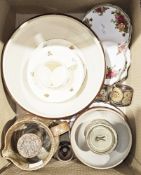 French Peugeot Freres No.1 coffee grinder (damaged) and a collection of ceramics including