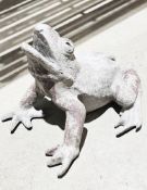 Garden lead model of a frog, 29cm long