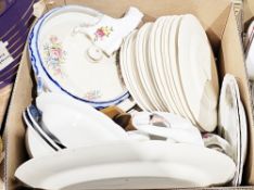 Collection of ceramics and glass including early 20th century Tunstall dinnerware, three Booths Real