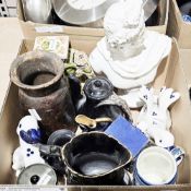 Collection of ceramics and collectable items including ceramic models of a penguin and ducks,