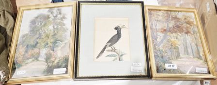 Two small oil paintings of country lane scenes, one signed H.Moore 1931, 24.5cm x 17cm together with