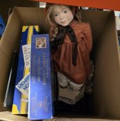 Collection of toys including jigsaw puzzles including a Cunard White Star wooden puzzle and a Chad