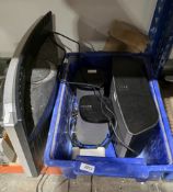 Sonos Play 5 wireless speaker, two Sonos Play 1 speakers, a Sonos bridge and a Bang & Olufsen