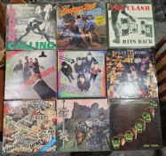 Mixed collection of vinyl LPs comprising a quantity of punk/new wave albums from The Clash, Sham 69,