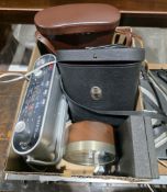 Mixed lot including a Roberts R9954 radio, a Short & Mason barometer, two cased sets of