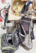 Golf clubs including nine Ping Zing irons together with two other irons, an ERCII Big Bertha wood, a