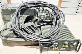 Collection of 1960's / 70's military Clansman radio equipment including a UK-AC1-2870 AC adapter, an