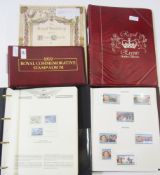 British Commonwealth stamps: Albums of Royal event commemorative issues (4), mostly purposed, from