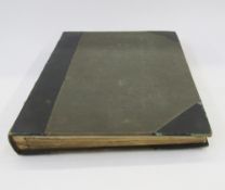 19th century scrap album containing watercolour head and shoulders portrait by Caroline Strutt 1818,