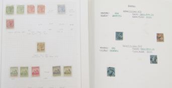 Barbados stamps: QV-QEII used collection in black Senator album (80+ pages) plus mint on loose album