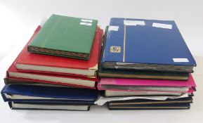 British Empire/Commonwealth & World stamps: Accumulation in 14 albums/stock-books of mint and used