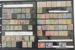Rhodesia stamps: First issues of 1892 onwards, mint and used, on 4 double-sided A4 stock-cards