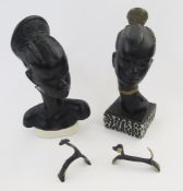 Walter Bosse-style bronze model gazelle, 12cm high x 8cm wide, and a similar dachshund dog, 6cm high