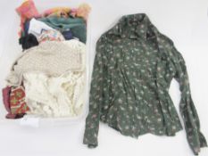 A box of various vintage blouses to include Jeff Banks, St. Michael etc (1 box)