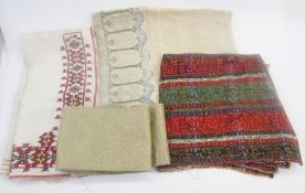 Printed Indian fabric, Turkish Ottoman 18th century embroidery, Balkan, possibly Macedonian