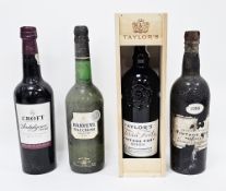 Bottle of Fonseca 1955 vintage port, a Taylor's Terra Feita 2008 vintage port with a Croft