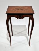 French satinwood and kingwood side table in the Louis XV manner, the shaped top with marquetry