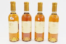 Four half-bottles of Chateau Suduiraut Sauternes premier cru classe 2002, 375ml, 13.5% vol (4)
