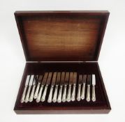 Cooper Ludlam canteen of silver plated flatware, Dubarry pattern, eight place setting, comprising