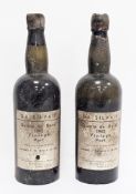 Bottle of 1945 Da Silva's Quinta do Noval port (mid-shoulder) and another (1/2 bottle only),