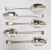 Pair of George III silver old english pattern tablespoons by Peter and Ann Bateman, London 1795,