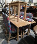 Contemporary Sinclair Melson pale oak dining room suite comprising a dining table of rectangular