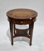 Maitland Smith reproduction Georgian-style ‘Hepplewhite’ style occasional table, circular with
