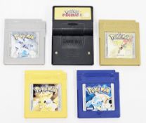 Nintendo Game Boy Pokémon games including Pokémon Pinball, Pokémon Silver, Pokémon Blue, Pokémon