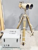 Set of Russian border guard binoculars, model PNB-2 NY0077, with instruction booklet, fitted into