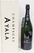 Jeraboam of Champagne Ayala in wooden presentation case  Provenance:  Hicks Beach Estate.  The