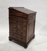 Regency mahogany davenport by Gillows of Lancaster, the sliding top with gadrooned rim and having