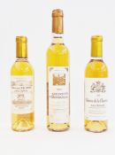 Seigneurs de Monbazillac, 50cl, 13.5% vol, Chateau Filhot a Sauternes, 375ml, 14% vol, and Chateau