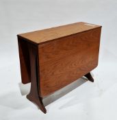 Mid-century G-Plan Fresco teak drop-flap dining room table, 73cm high x 136cm long x 93cm wide and