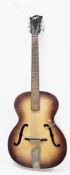 Hofner Congress acoustic guitar, no. 15302, 102cm long (please note VAT will be payable on the