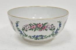 Royal Copenhagen commemorative 'The Flowers of Copenhagen' bowl, printed and painted marks, circa