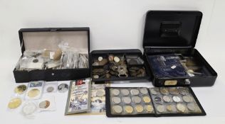 Small quantity of Victorian and later silver threepences, a collection of 50p pieces to include