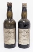 Bottle of 1945 Da Silva's Quinta do Noval port (low shoulder) with another (1/4 bottle only), labels