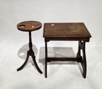Early 20th century mahogany smoker's table, the circular top with recess for ashtray and pipes, on