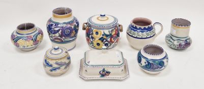 Collection of Poole Pottery, impressed Carter, Stabler & Adams Ltd, various painted initials and