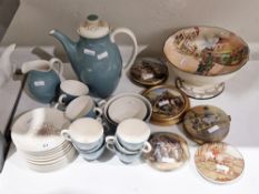 Royal Doulton Desert Star pattern part coffee service, mid-century, printed brown marks B.6430, each