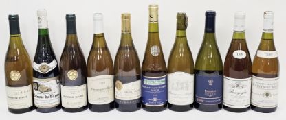 Ten bottles of various wines to include Domaine Beaucenot Bourgogne Aligote 2002, Montagny vielles