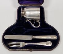 Victorian silver christening mug by R & S Garrard & Co, London 1872, of circular form with