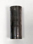 William & Mary silver nutmeg grater, maker's mark only, possibly John Albright, of cylindrical form,