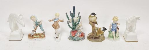 Group of Royal Worcester figures of children after F G Doughty, comprising Teatime, two others