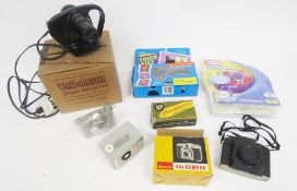 Collection of cameras and other items including boxed Trick Pics special-effects camera, Comet II